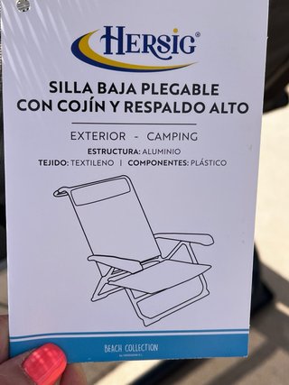 Tumbona Silla Playa Negra Casi Nueva