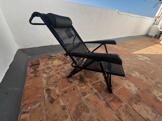 Tumbona Silla Playa Negra Casi Nueva