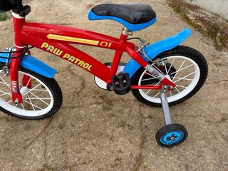 Bicicleta para niños de la patrulla canina