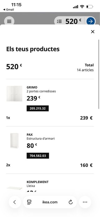 Armario modular PAX Ikea