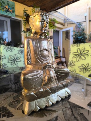 Figura Buda Dorado Madera