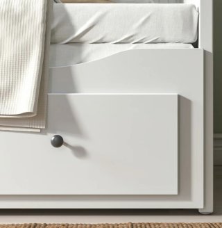Diván Cama Doble Ikea Blanco, con dos colchones
