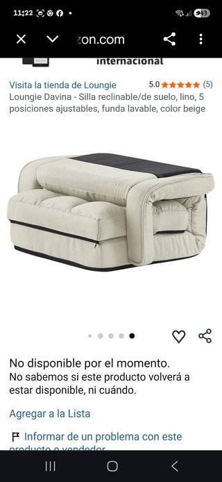 Silla de suelo Loungie Davina beige