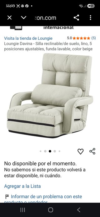 Silla de suelo Loungie Davina beige