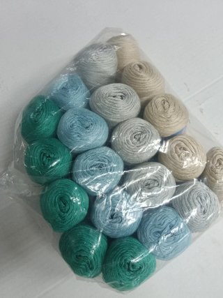 Lote 20 ovillos algodón egipcio colores surtidos