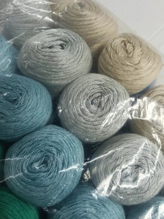 Lote 20 ovillos algodón egipcio colores surtidos