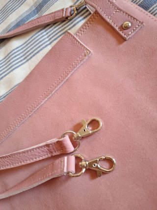 Bolso de piel rosa Bolsa & Co