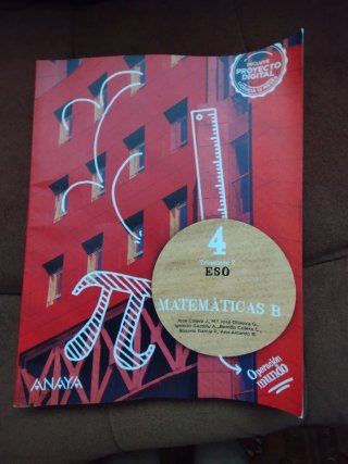 Libro de texto de Matemáticas de 4 Eso del 2 trime