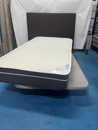 Base Tapizada + Colchón 105x200