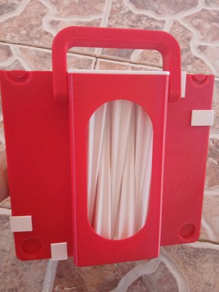 Mesa picnic plegable roja