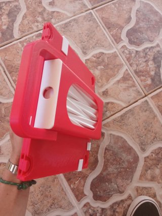 Mesa picnic plegable roja