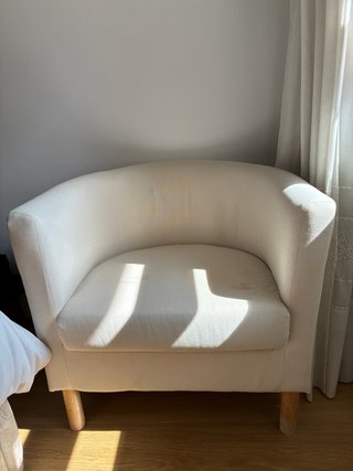 Butaca dormitorio Ikea beige