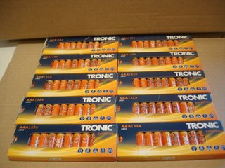 10 PACKS DE PILAS 12 ALCALINAS AAA MICRO 1,5 V