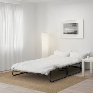 Sofá Cama Ikea Hamamn Negro/Gris