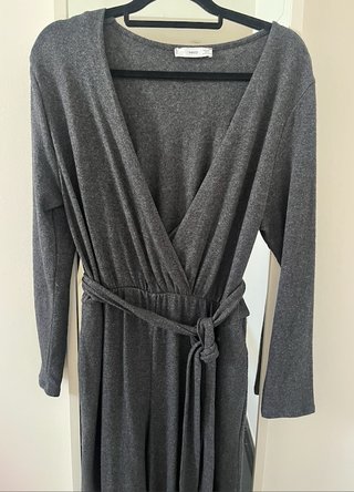 Mono Mango gris oscuro manga larga