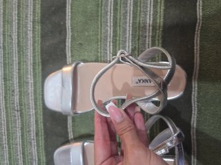 Sandalias plateadas Ulanka T37