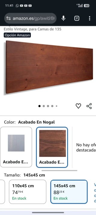 Cabecero de cama de madera