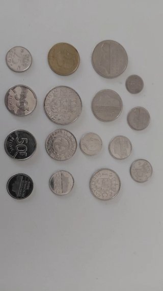 Lote de 16 monedas antiguas