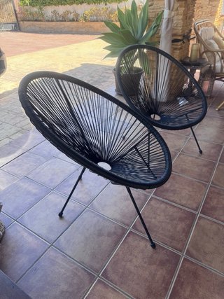 Par de sillas Acapulco diseño negro