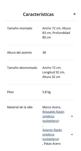 Par de sillas Acapulco diseño negro