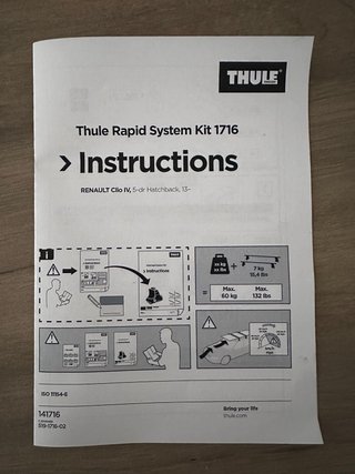 Kit Baca Thule 1716 Renault Clio IV (2013- ...)