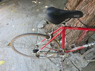 Bicicleta Zeus roja de carretera