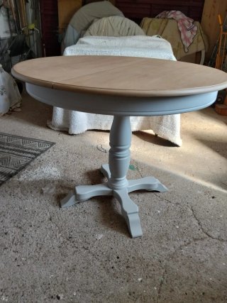 Mesa de comedor extensible redonda 99cm diametro