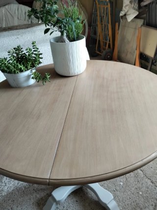 Mesa de comedor extensible redonda 99cm diametro