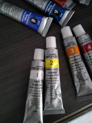 36 tubos pinturas al óleo y acrílicas 12 ml