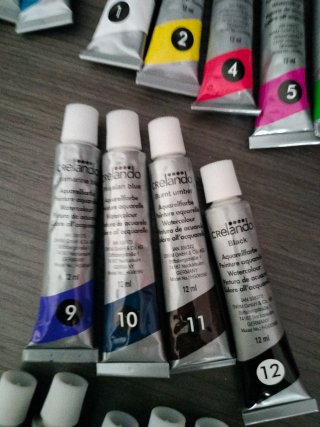 36 tubos pinturas al óleo y acrílicas 12 ml
