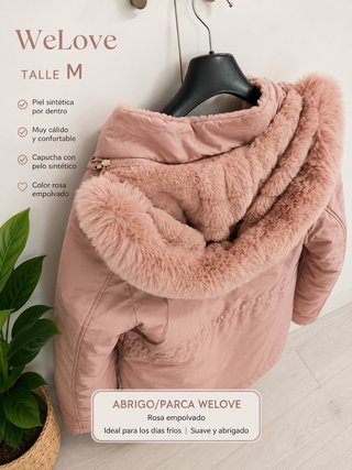 Parka WeLove forro pelo rosa Talla M