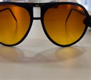 2 Gafas de sol aviador degradado marron/naranja