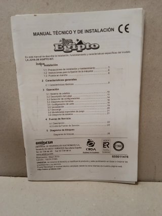 Manual Técnico de  Unidesa Joya Egipto