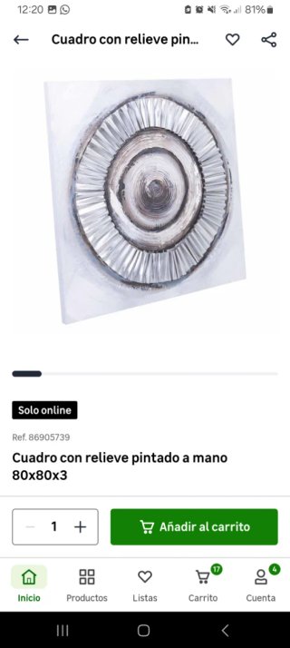 Cuadros modernos abstracto círculos plata