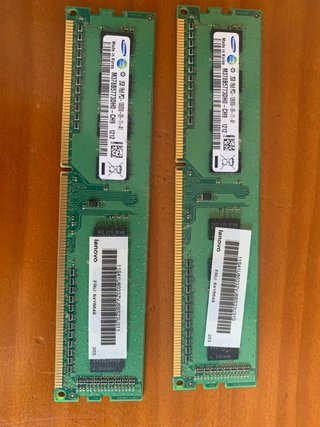 2x Samsung 2GB DDR3 PC3-10600U Módulos RAM