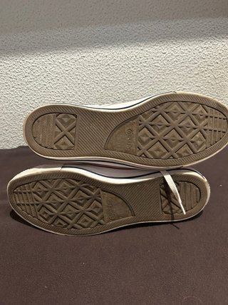 Converse piel altas blancas