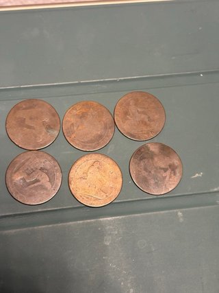 6 Monedas 10 Centavos 1870