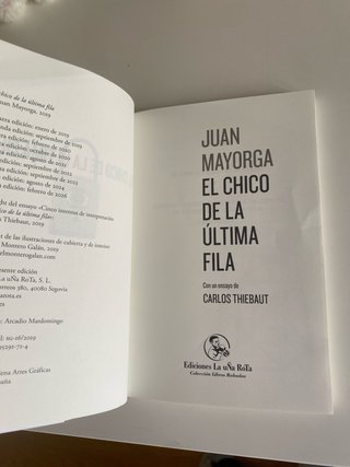 El chico de la última fila