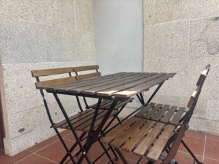 Mesa y 2 Sillas Terraza Plegables