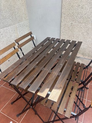 Mesa y 2 Sillas Terraza Plegables