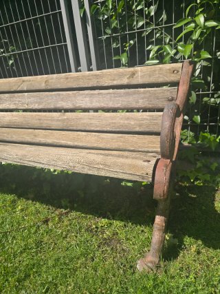 Banco antiguo de hierro y madera 180 cm