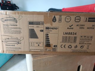 Ventilador de techo Mimmotec gris y blanco