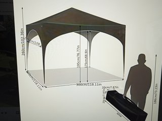 CARPA PLEGABLE 3X3 AZUL NUEVA