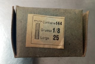 2300 tornillos 1/8x25 con tuercas