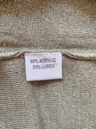Canotta in maglia oro con brillantini