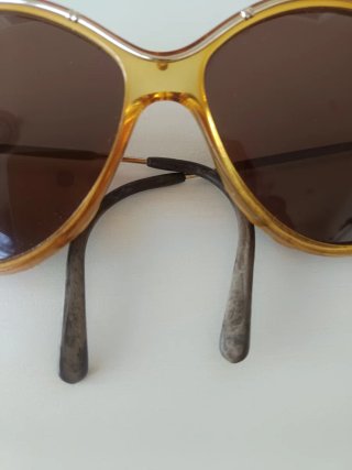 Gafas Sol Christian Dior Años 80 Marrón/Dorado