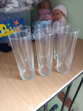 6 Vasos de Tubo Cristal