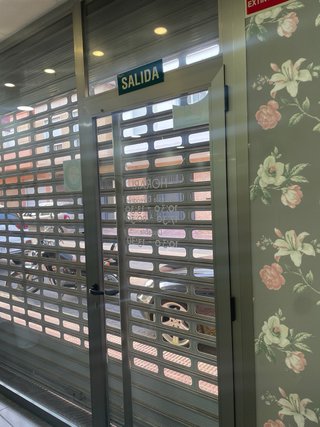 Cristalera y puerta peatonal