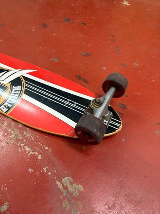 Skate Longboard Negro con Rayas Amarillas