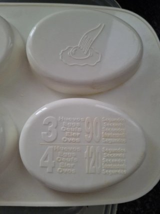 Freidora de huevos microondas con tapa